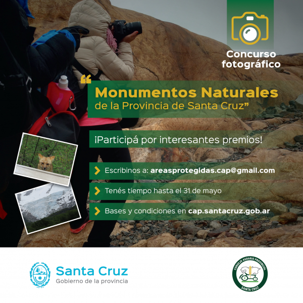 Concurso Fotográfico &quot;Monumentos Naturales de la Provincia de Santa Cruz&quot; - BASES Y CONDICIONES