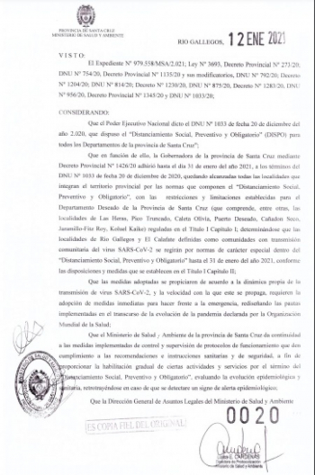 Comunicado del Consejo Agrario Provincial
