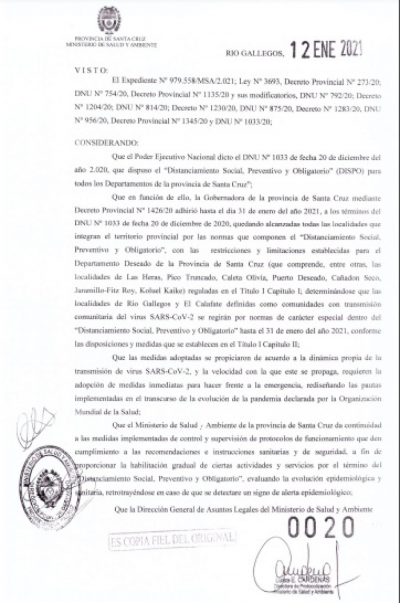 Comunicado del Consejo Agrario Provincial